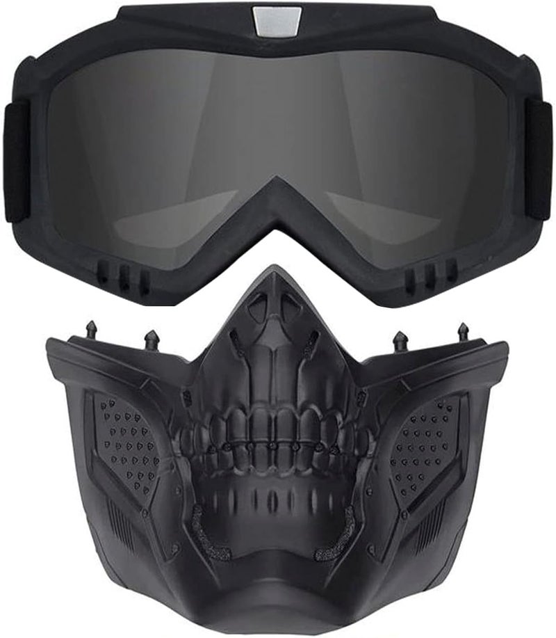 JFFCESTORE Airsoft Mask Balaclava Full Face and Detachable Anti Fog Airsoft Goggles Military Outdoor Sport CS Tactical Paintball Mask Face Eye Protection Headgear Mask - Image 4